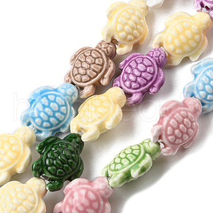 Handmade Procelain Beads Strands X-PORC-R140-02-1