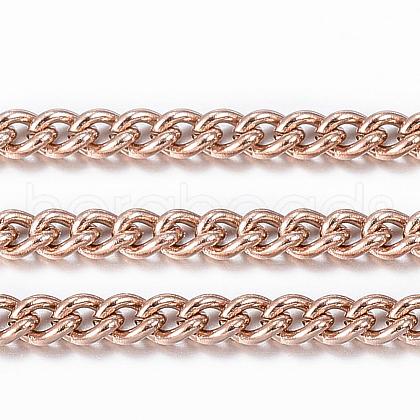 Ion Plating(IP) 304 Stainless Steel Curb Chains CHS-H009-28RG-1