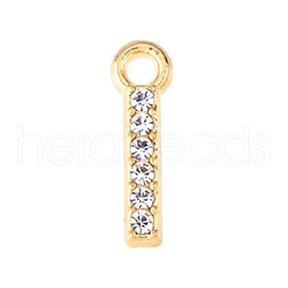 Golden Tone Alloy Rhinestone Pendants PW-WGCC773-09-1