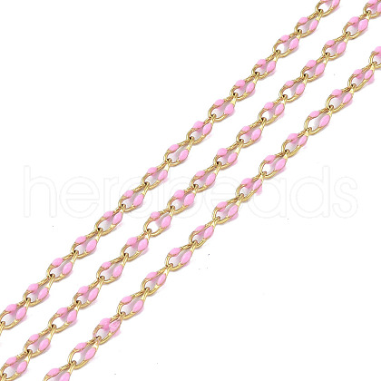 Ion Plating(IP) 304 Stainless Steel Dapped Chains AJEW-Q150-09G-04-1