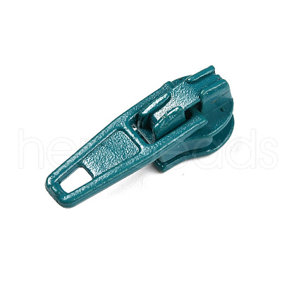 Spray Painted Alloy Replacement Zipper Sliders PALLOY-WH0067-97B-1