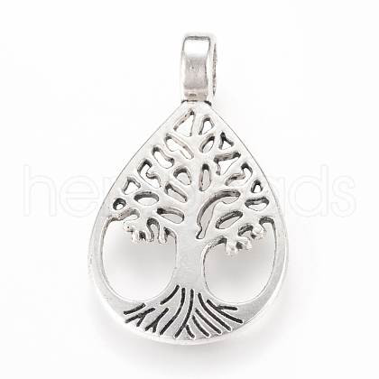 Tibetan Style Alloy Pendants TIBEP-Q064-06AS-RS-1