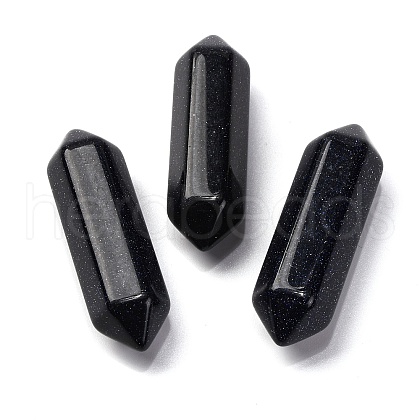 Mother's Day Gifts Synthetic Blue Goldstone Double Terminated Points G-C153-01A-1