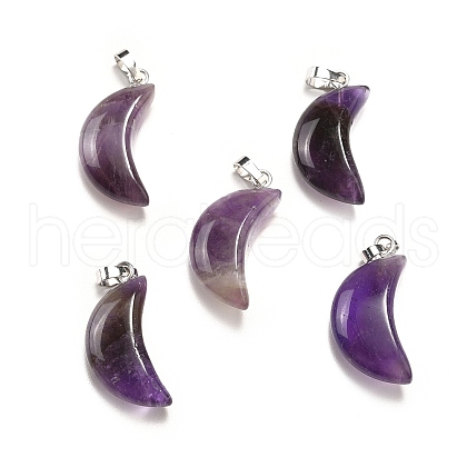 Natural Amethyst Pendants G-Z022-05D-1