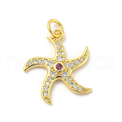 Brass Micro Pave Cubic Zirconia Pendants FIND-Z023-02A-1