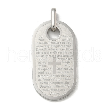 Anti-Tarnish 304 Stainless Steel Pendants STAS-G346-18P-1