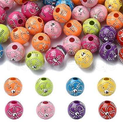 Plating Acrylic Beads PACR-YW0001-19-1