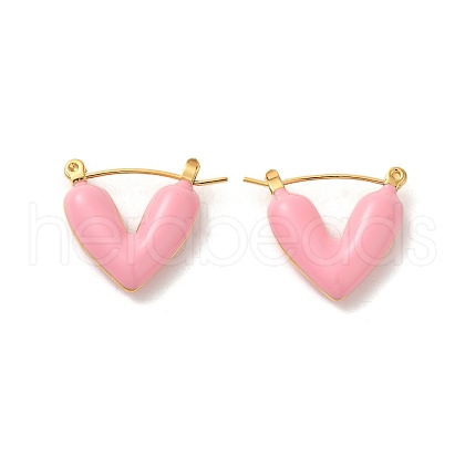 304 Stainlee Steel with Plastic Hoop Earring EJEW-Z045-11B-1