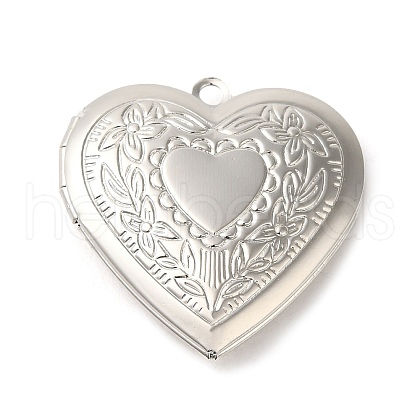 Rack Plating Brass Locket Pendants KK-M263-02B-P-1