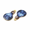 Alloy Printed Pendants PALLOY-D581-02-3