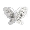 304 Stainless Steel Crystal Rhinestone 3D Insect Connector Charms STAS-H236-11A-P-1