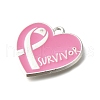 Breast Cancer Pink Awareness Ribbon Theme Alloy Enamel Pendants ENAM-C026-01F-S-2
