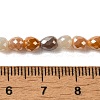 Electroplated Glass Beads Strands GLAA-B013-01G-4