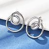 304 Stainless Steel Stud Earrings EJEW-D319-02P-1