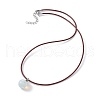 Opalite Round Pendant Necklaces NJEW-JN04478-05-3