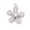Brass Micro Pave Cubic Zirconia Pendants KK-D357-11P-1