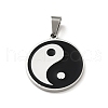 304 Stainless Steel Enamel Pendants STAS-E058-08P-1