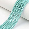 Electroplate Opaque Solid Color Glass Beads Strands EGLA-A034-P3mm-L15-1