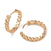 Brass Micro Pave Cubic Zirconia Hoop Earrings for Women EJEW-M238-15KCG-2
