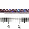 Electroplate Transparent Glass Beads Strands EGLA-A035-T3mm-L15-4