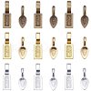 Tibetan Style Alloy Glue-on Flat Pad Bails TIBE-PH0001-25-NF-2