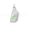 Electroplated Raw Natural Quartz Crystal Teardrop Copper Wire Wrapped Pendants PALLOY-JF03842-03-3