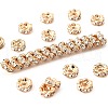 Brass Rhinestone Spacer Beads RB-A014-L6mm-01LG-NF-1
