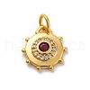 Brass Micro Pave Cubic Zirconia Charms KK-U033-22M-2