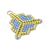 MIYUKI Glass Seed Beaded Clover Pendants PALLOY-MZ00625-02-3