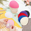  8Pcs 8 Colors Teardrop EVA Mini Hat Fascinator Base AJEW-NB0005-98-3