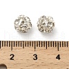 7mm Brass Crystal Rhinestone Beads KK-S519-01B-S-3