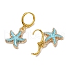 Starfish Enamel Leverback Earrings & Pendant Necklaces Sets SJEW-JS01297-6