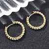 Brass Hoop Earrings EJEW-D320-22G-2
