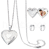 DICOSMETIC Heart Pendant Necklace DIY Making Kit DIY-DC0001-19-2