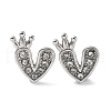 304 Stainless Steel with Rhinestone Stud Earrings EJEW-Q788-01P-1