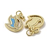 Brass Micro Pave Cubic Zirconia Pendants KK-H457-06G-01-2