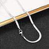 Non-Tarnish 304 Stainless Steel Snake Chain Necklaces NJEW-F195-01B-P-1