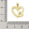 Rack Plating Brass Micro Pave Cubic Zirconia Pendants KK-Z074-48G-3