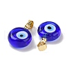 Handmade Lampwork Evil Eye Pendants LAMP-P057-01G-02-2