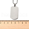 304 Stainless Steel Blank Pendant Necklaces NJEW-P329-04A-P-5