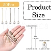 60Pcs 6 Styles Brass Eye Pin FIND-YW0009-96-2