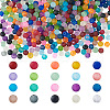 Craftdady 500Pcs 20 Colors Transparent Frosted Glass Beads Strands GLAA-CD0001-15-1