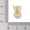 Brass Pave Clear Cubic Zirconia Pendants KK-Z061-18G-01-3