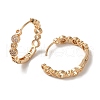 Brass Micro Pave Cubic Zirconia Hoop Earrings for Women EJEW-M238-17KCG-2