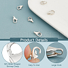   12Pcs 3 Styles 925 Sterling Silver Lobster Claw Clasps STER-PH0002-87-4