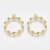 Brass Pendant Rhinestone Settings KK-T038-516A-1