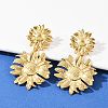 304 Stainless Steel Dangle Stud Earrings EJEW-G423-18G-1