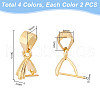   8Pcs 4 Colors 925 Sterling Silver Ice Pick Pinch Bails STER-PH0001-95-2