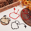 ANATTASOUL 6Pcs 2 Color Saint Benedict Medal Alloy Charm Bracelets Set BJEW-AN0001-71-7