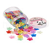 Yilisi 200Pcs 10 Colors Frosted Acrylic Bead Caps MACR-YS0001-02-25